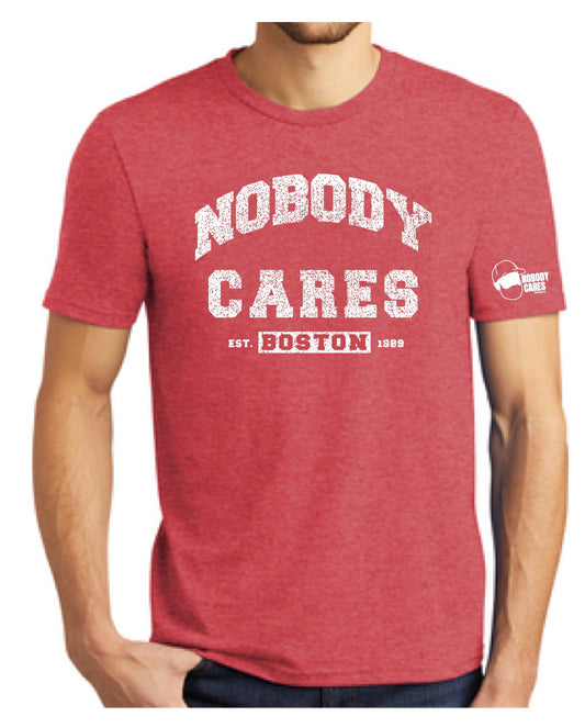 Nobody Cares Red Frost Tee – Bold Attitude, Classic Comfort